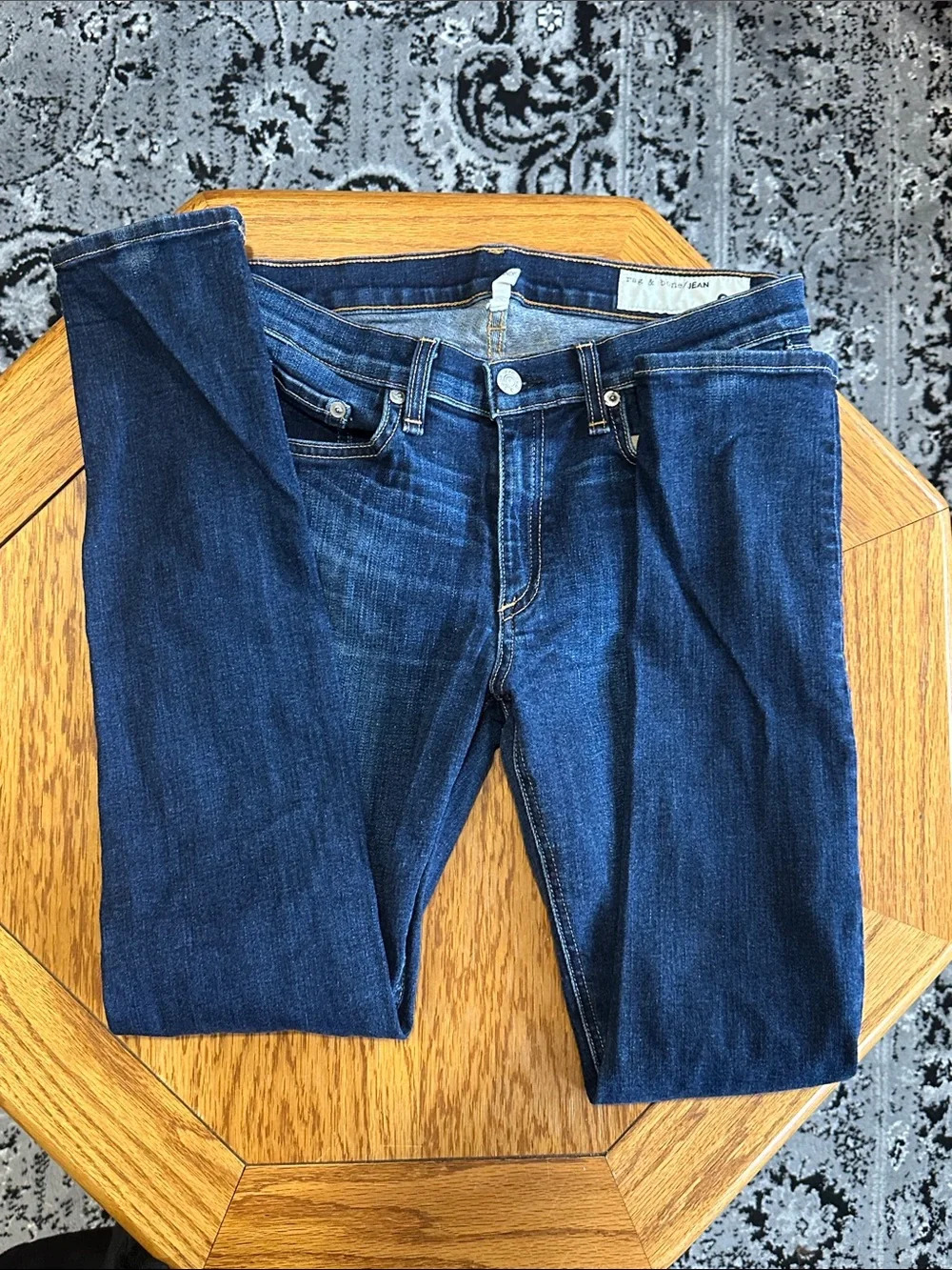 *RAG & BONE* Dark Blue Kensington Slim Skinny Jeans Size 31 - Picture 4 of 9